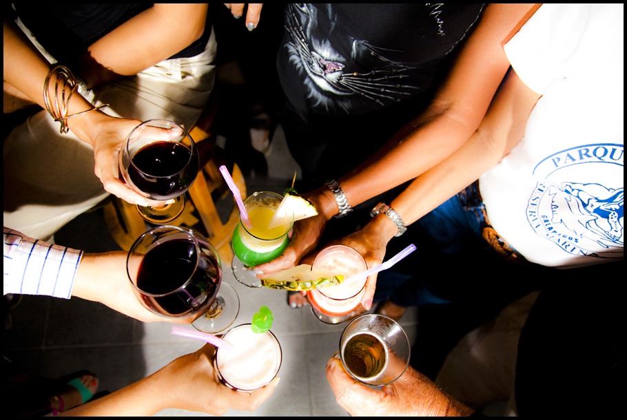 Bar Drinks Looking Down